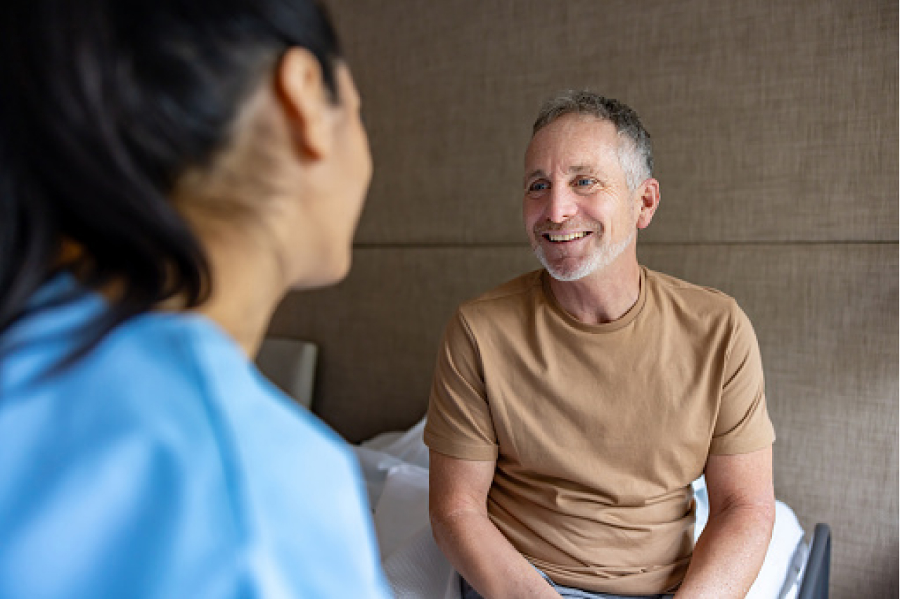 Healthcare provider speaking with patient